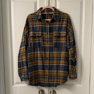 Wild Fable womens Plaid Shirt in Blue and Mustard